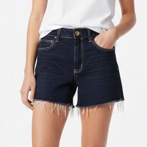 New American Eagle High Rise Shortie Dark Wash Sz 8